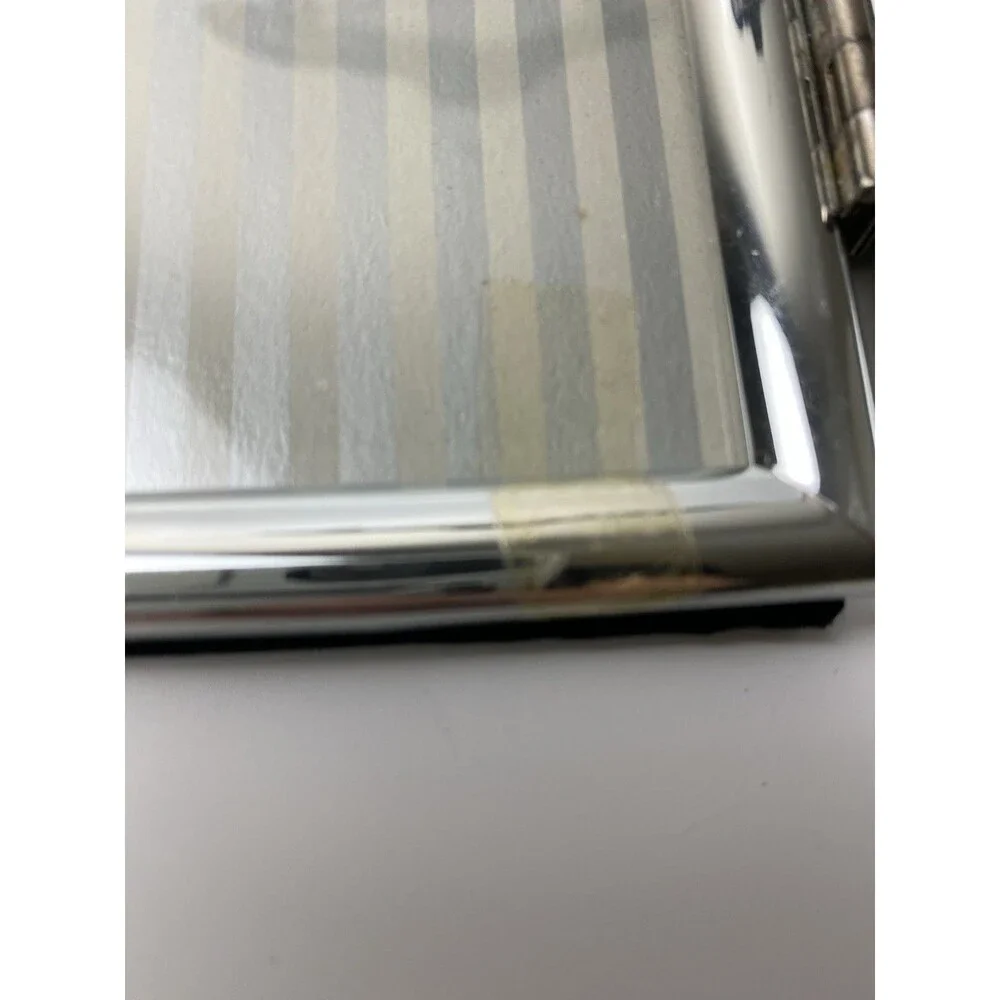 Loui Michel Bowon Silver Plated 8x10 Freestanding Double Hinged Picture Frames